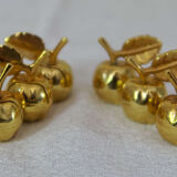 6 metal golden metal vintage apple