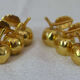 6 metal golden metal vintage apple