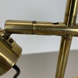 Unique 3-spot brass ceiling light koch and lowy style omi lighting germany, 1970