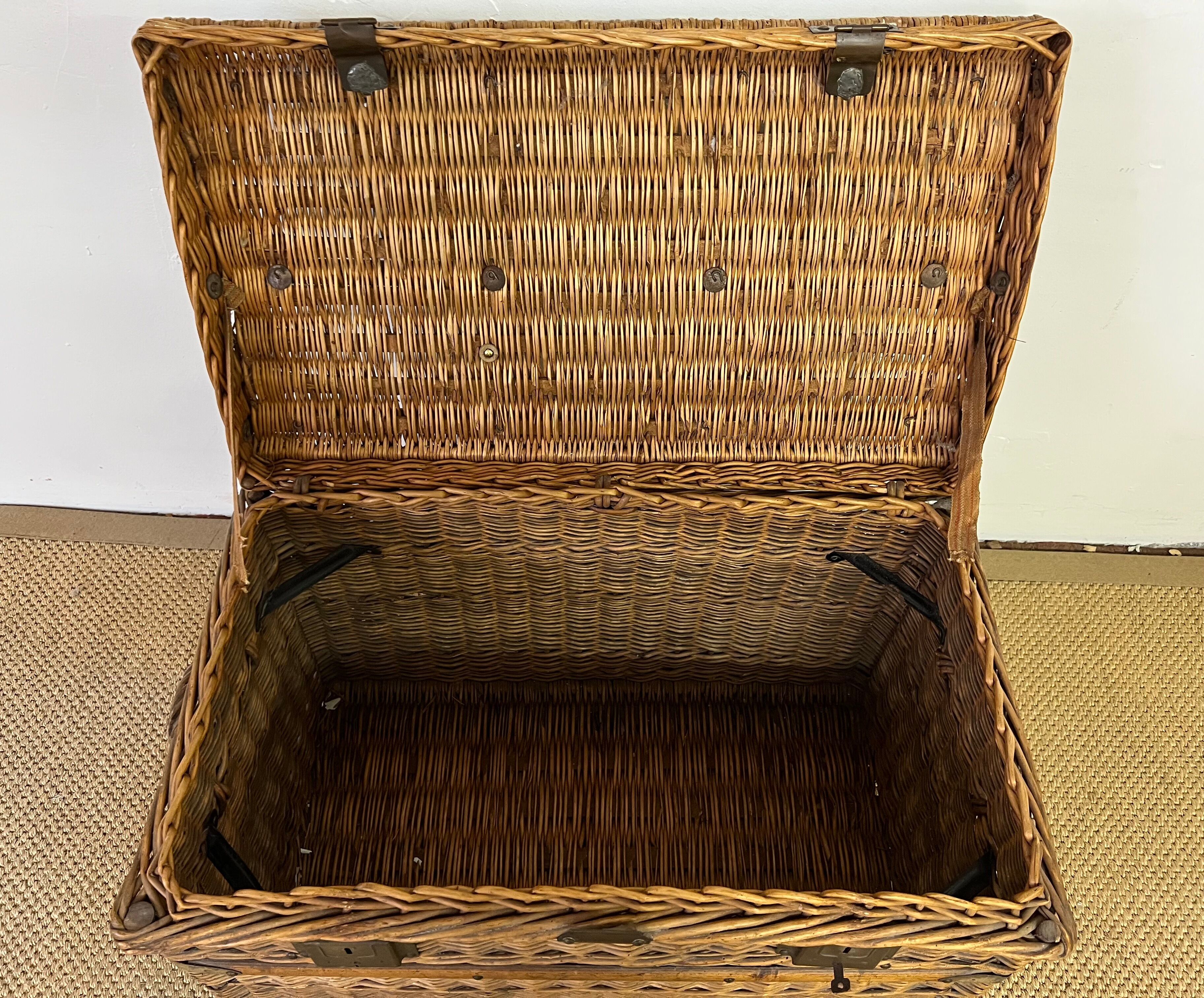 Vintage rattan trunk