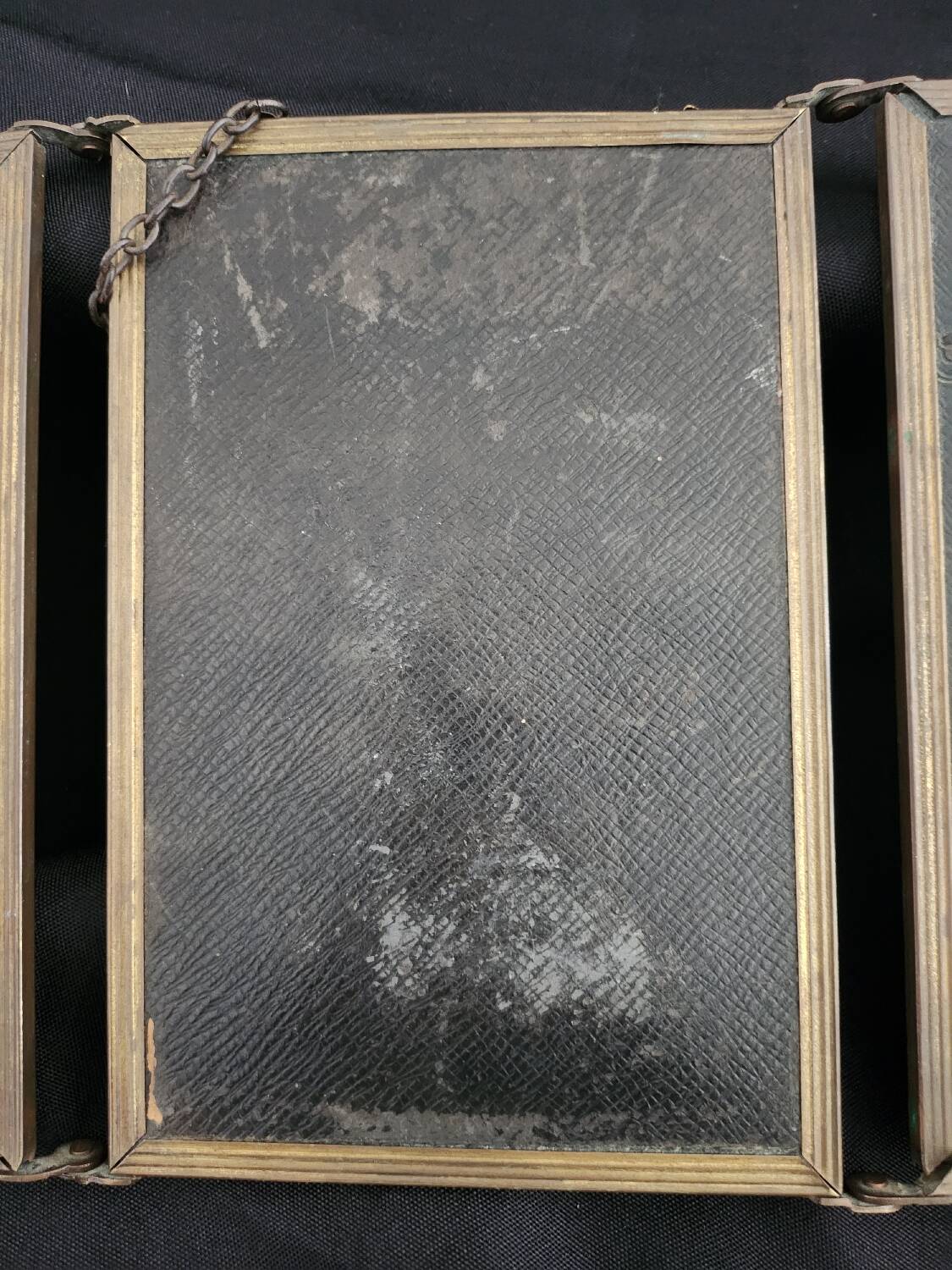 Antique barber-style triptych mirror