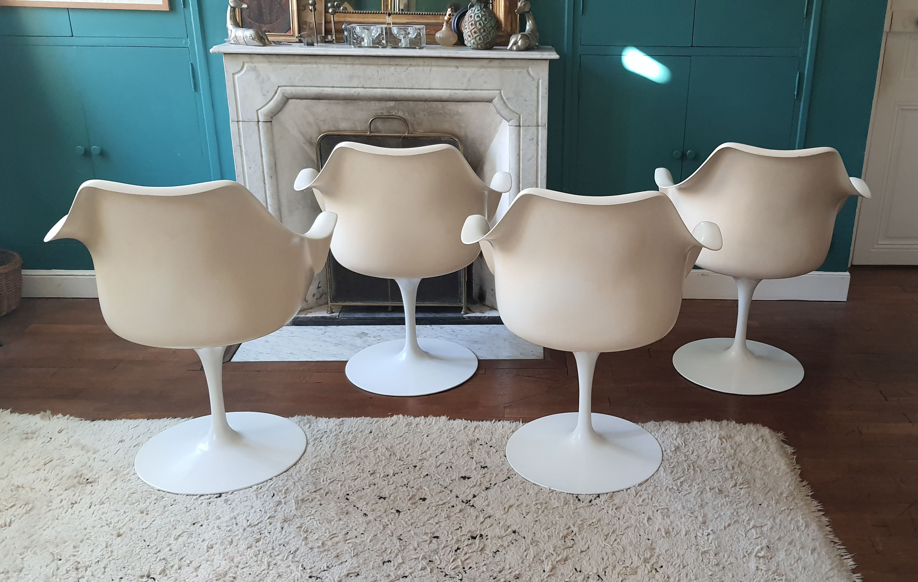 Set 4 armchairs Tulipe by Eero Saarinen Knoll International