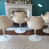Set 4 armchairs Tulipe by Eero Saarinen Knoll International