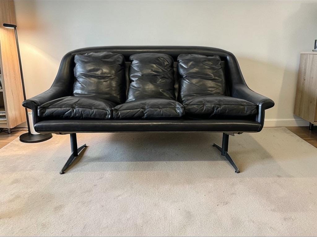 Vintage black Danish canapé / armchair / ESA canapé