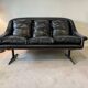 Vintage black Danish canapé / armchair / ESA canapé