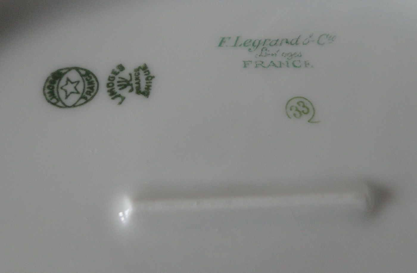 Legumier pörcelaine de limoges f legrand & cie floral décor white background