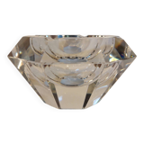 High octagonal diamond ashtray in solid crystal Flavio Poli style - 1970s