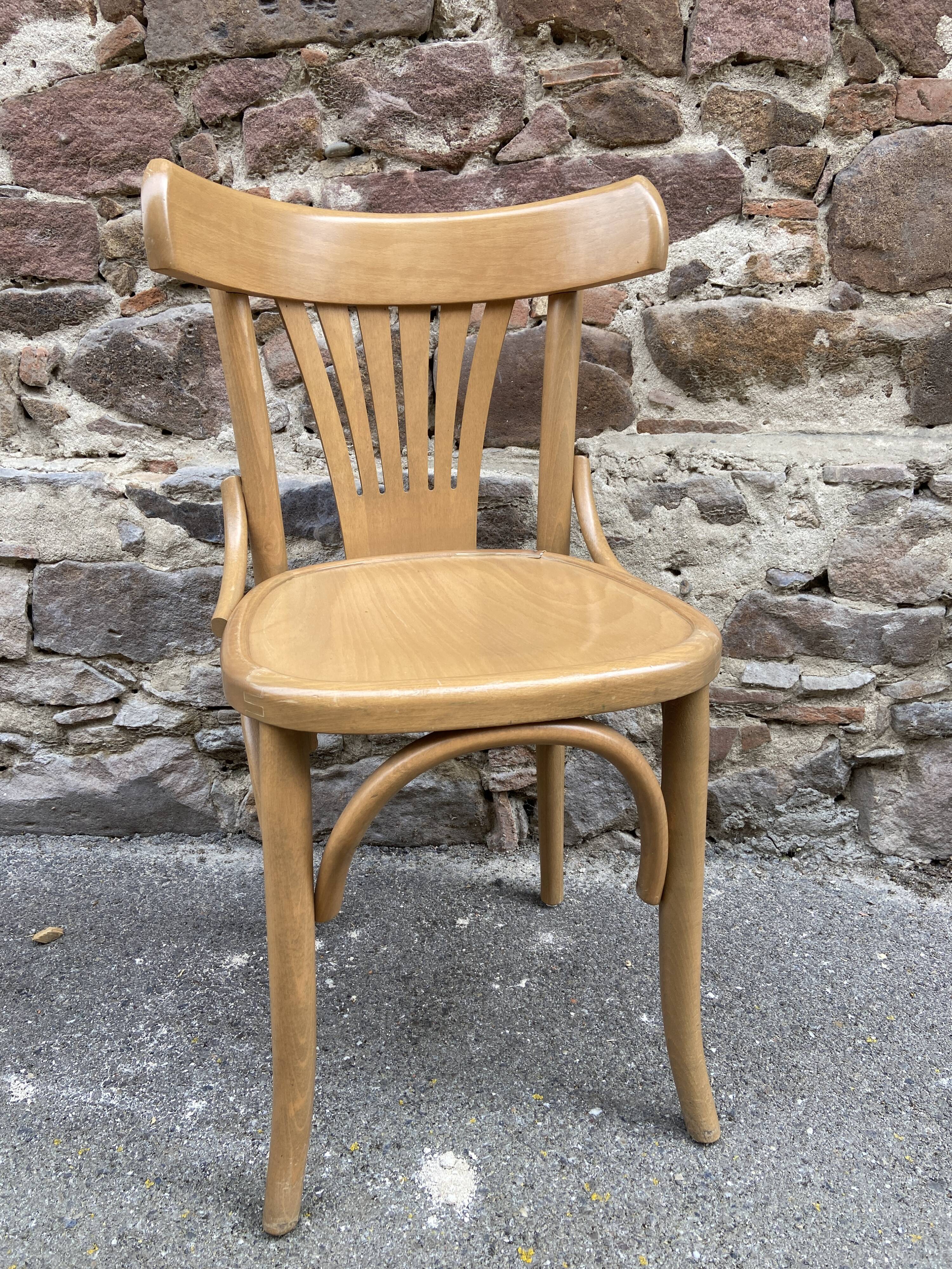 Viennese chairs Bent wood Restaurant Paris bistro Fischel 1980