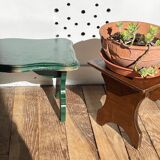 2 vintage wooden bar stools