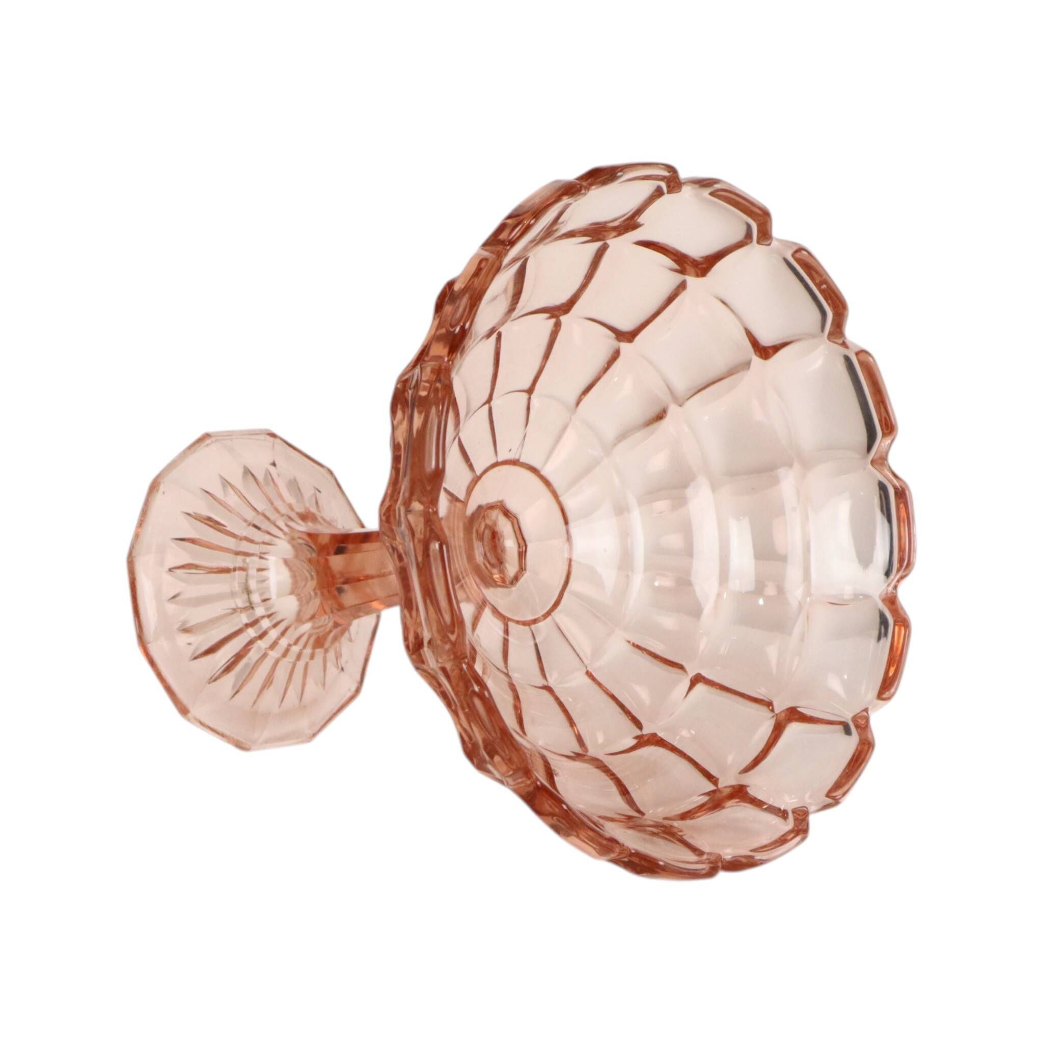 Art Deco Pink Rosaline Pressed Glass Fruit Bowl – Scailmont