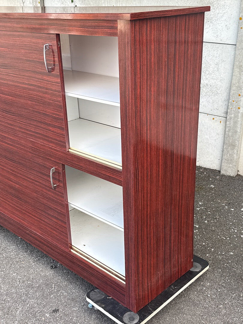 Vintage Partition Storage Unit – Organiser – Wooden Sliding Doors