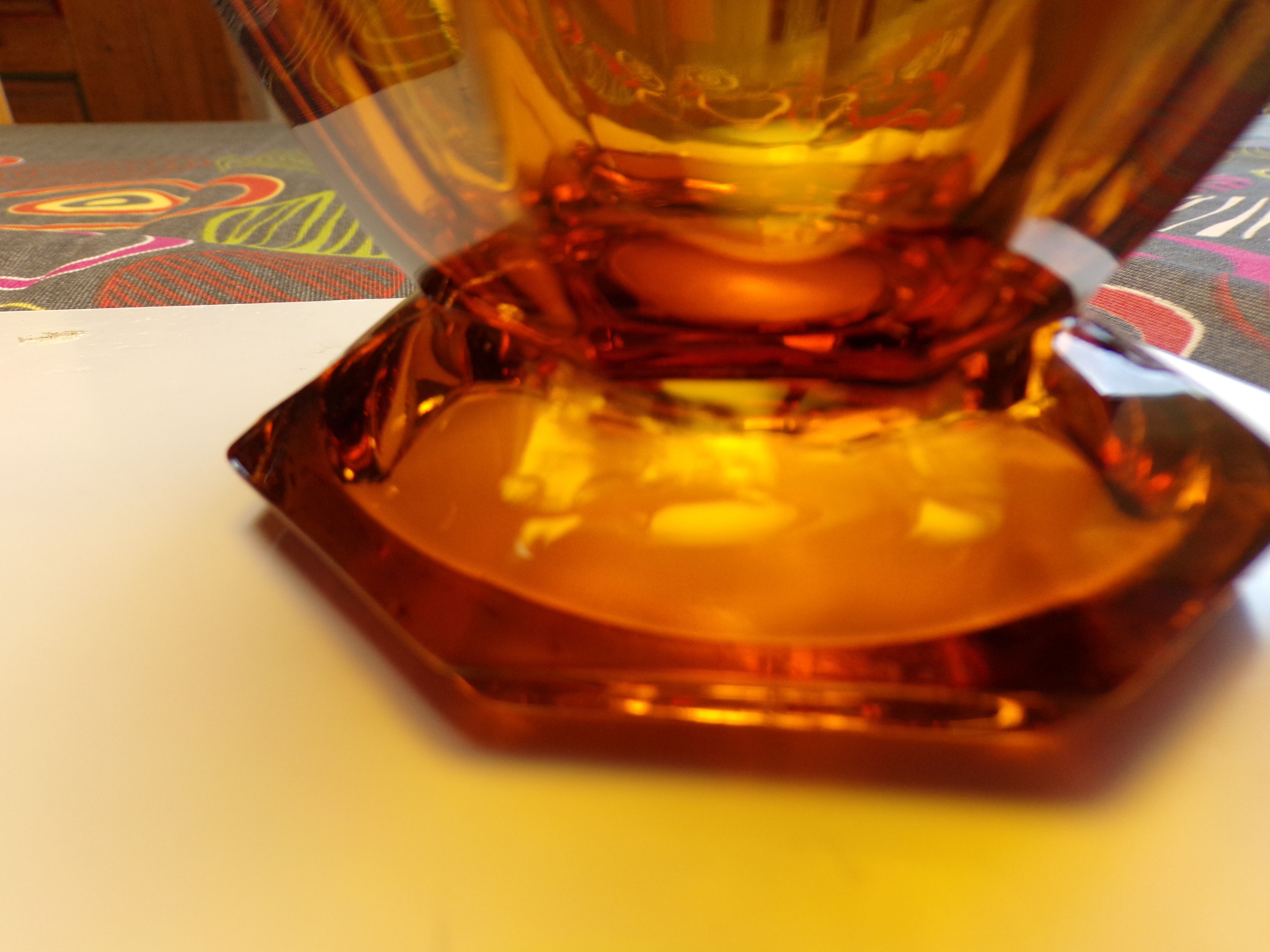 Amber art deco vase year 30 Czech Republic