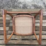 4 magnificent Baumann sled chairs, with caning.