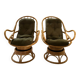 Pair of rattan armchairs