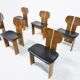 Ensemble de 6 chaises Africa par Afra & Tobia Scarpa pour Maxalto, 1970