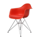 Vitra plastic armchair red poppy by Eames