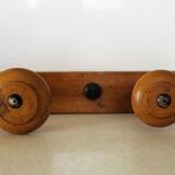 Wooden coat rack 5 hooks early twentieth