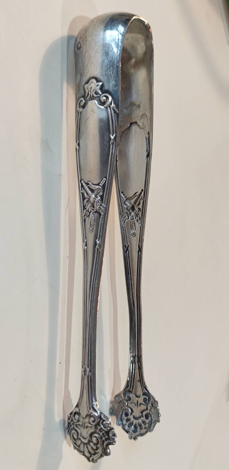Monogram/Silver Sugar Tongs Minerva Hallmark