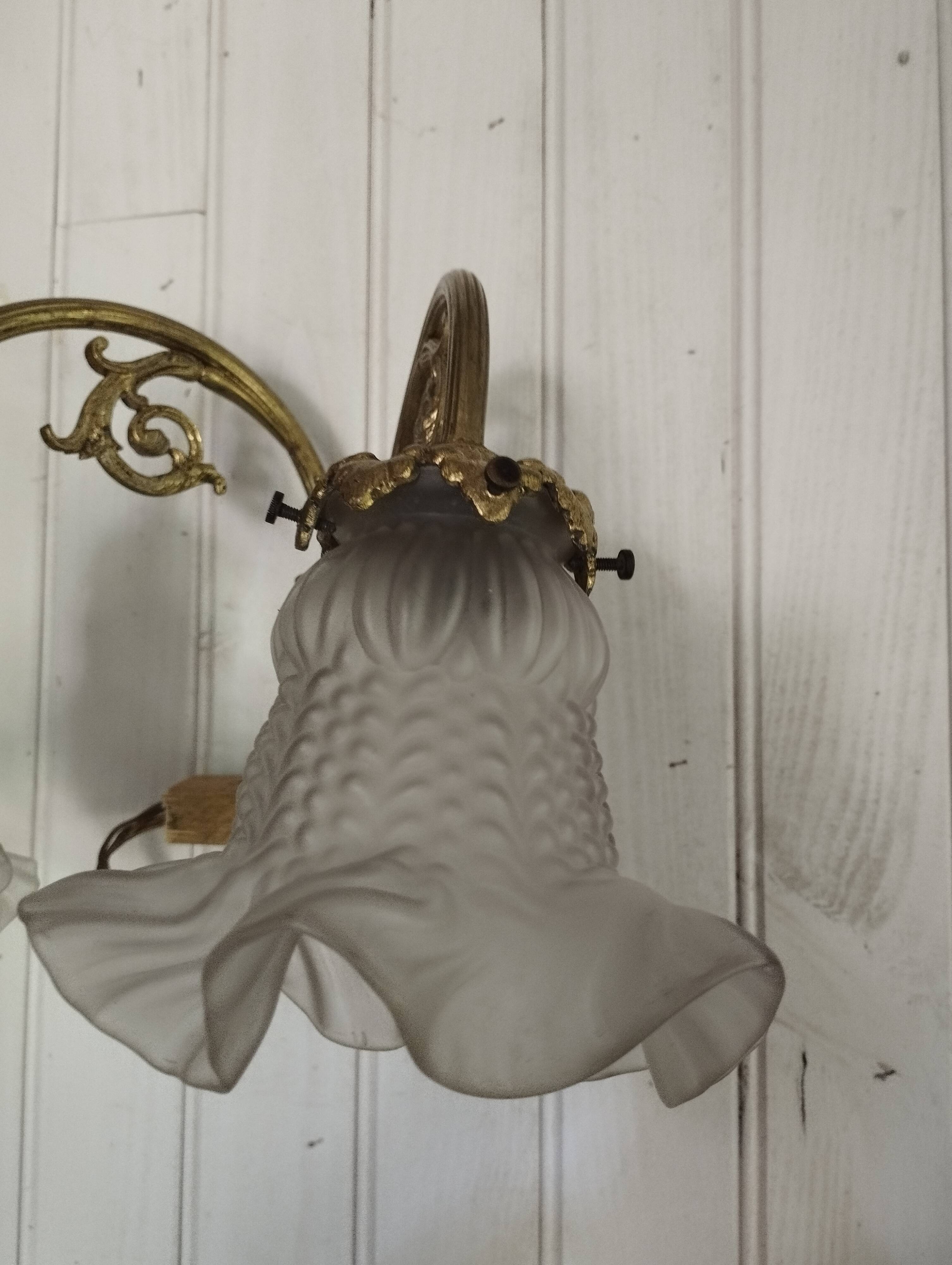 Pair of tulip wall lamps