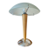 Chrome and wood mushroom lamp