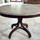 Thonet table n°8 / n°9 from 1888 Café Museum, after Adolf Loos marble top