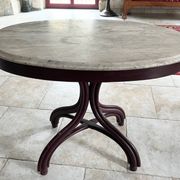 Thonet table n°8 / n°9 from 1888 Café Museum, after Adolf Loos marble top