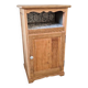 Antique English bedside table in solid wood, refurbished.