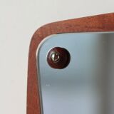 Scandinavian wall mirror in teak with drawers – mid-century Danish design