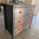 Small two-tone painted chest of drawers