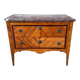 Jumping commode in fruitwood and marble