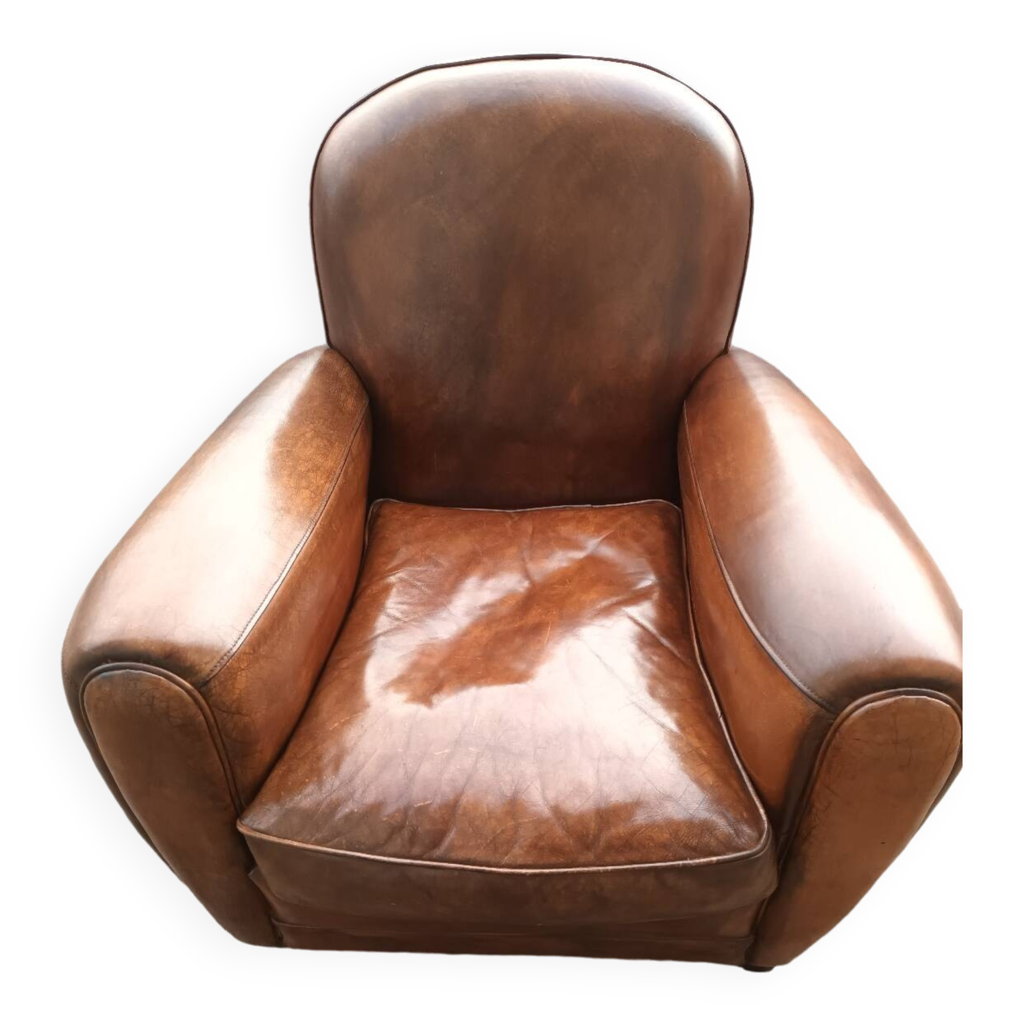 Leather club chair