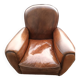 Leather club chair