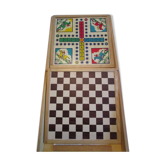 Boite de jeux en bois années 60