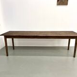 Large solid pine farmhouse table with spindle legs