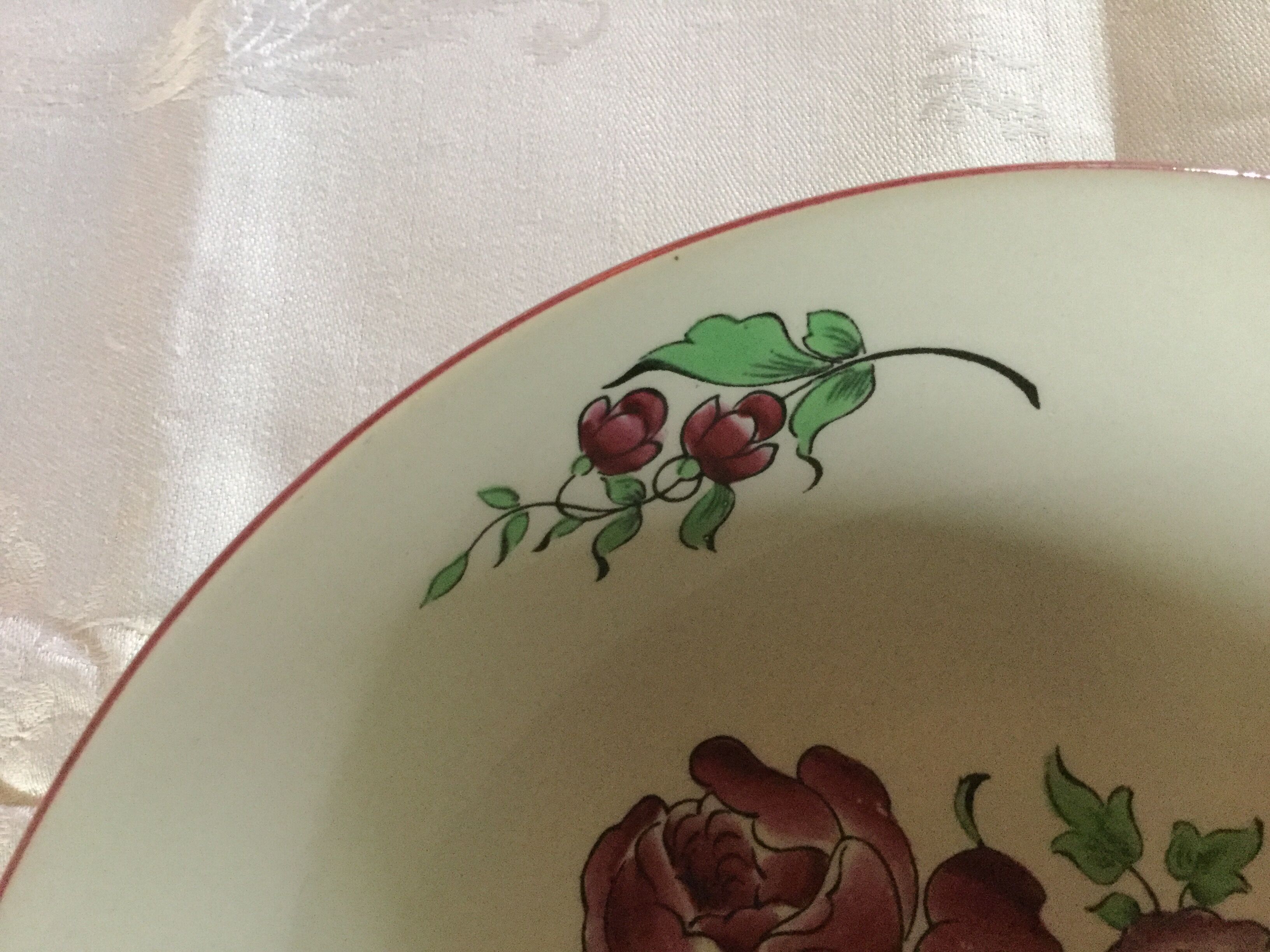 HALF porcelain hollow plate KG Luneville