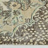 6x9 Light Green & Beige Turkish Vintage Rug, 173x267Cm