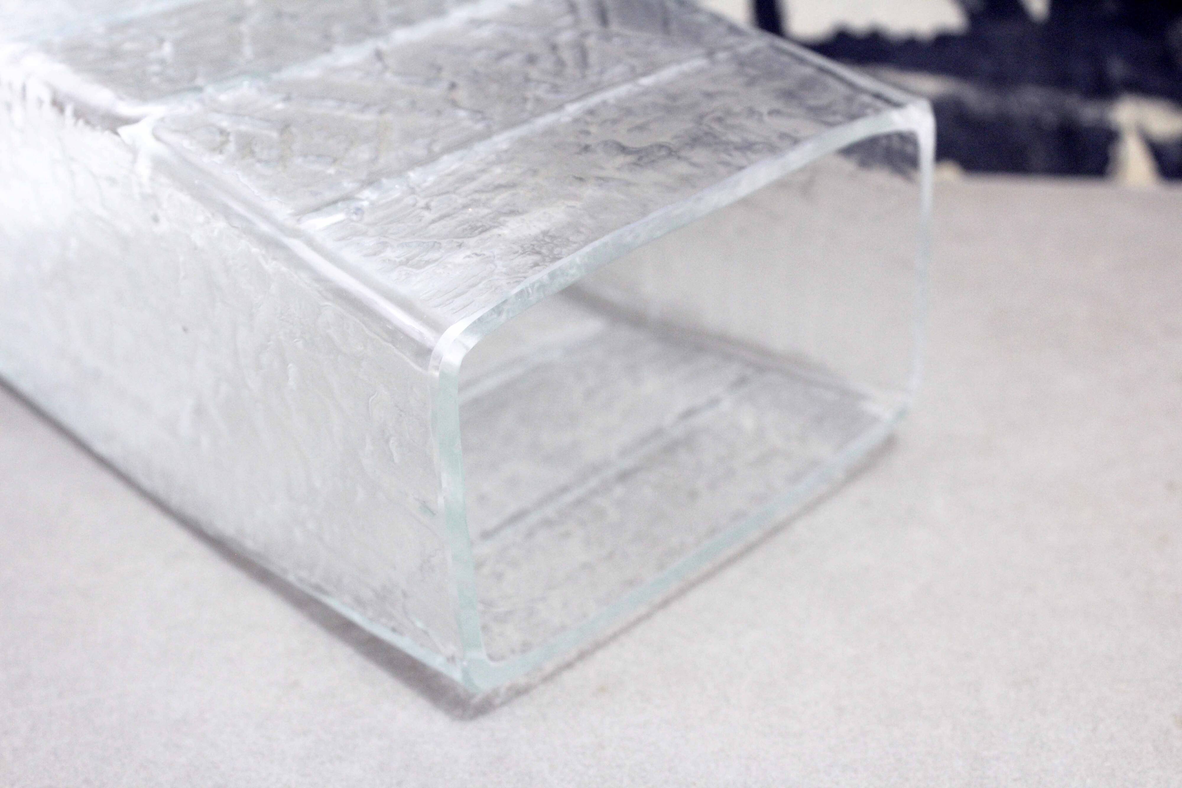 Large glass vase by Christer Sjögren for Lindshammar Glasbruk 1970