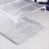 Large glass vase by Christer Sjögren for Lindshammar Glasbruk 1970