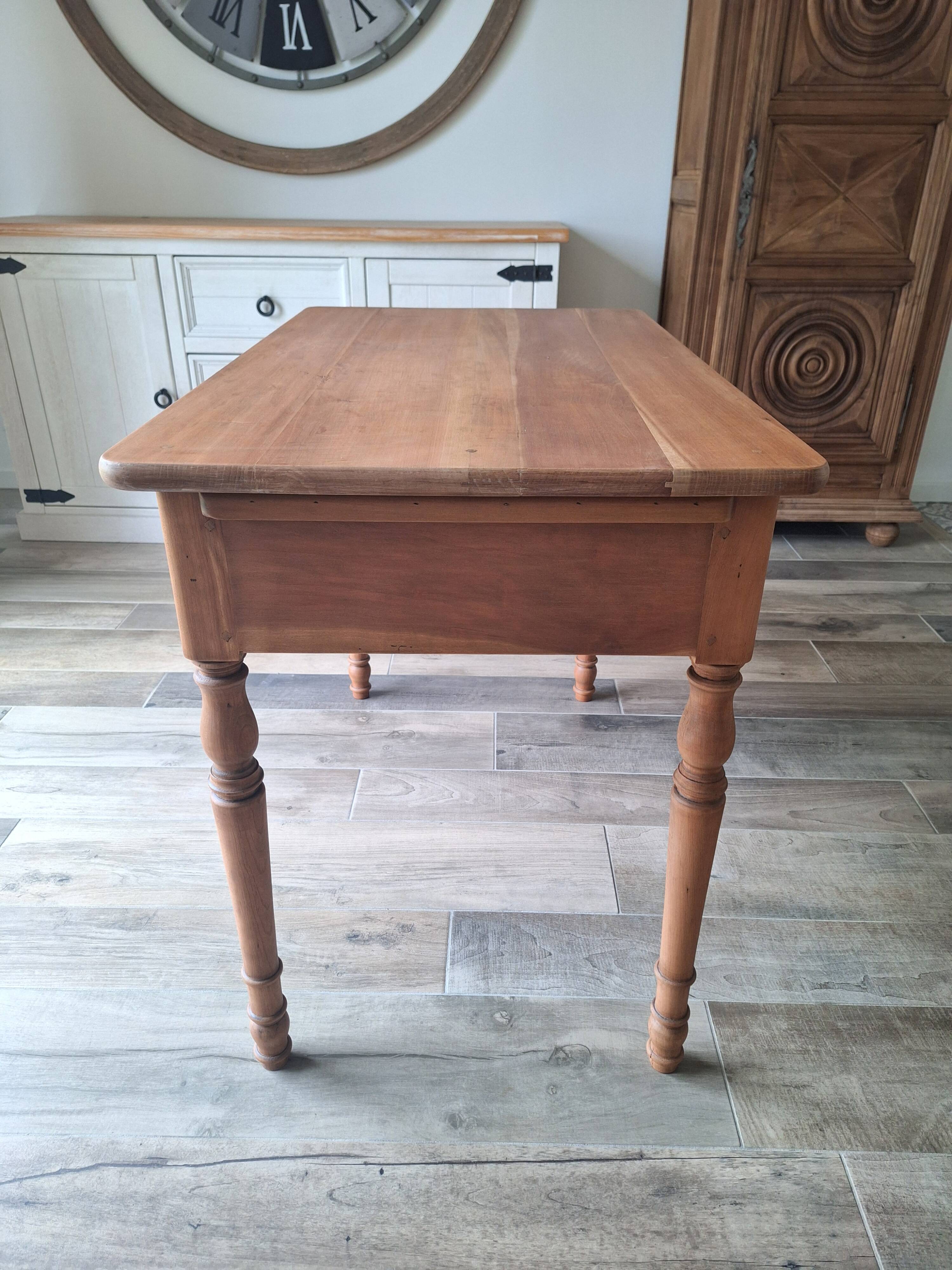 Vintage solid wood desk with extensions.