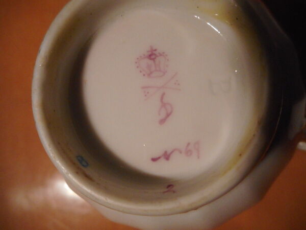 Service tasse porcelaine anglaise ROYAL CROWN DERBY 19e siècle