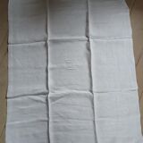 3 small antique tablecloths with embroidered initials PB