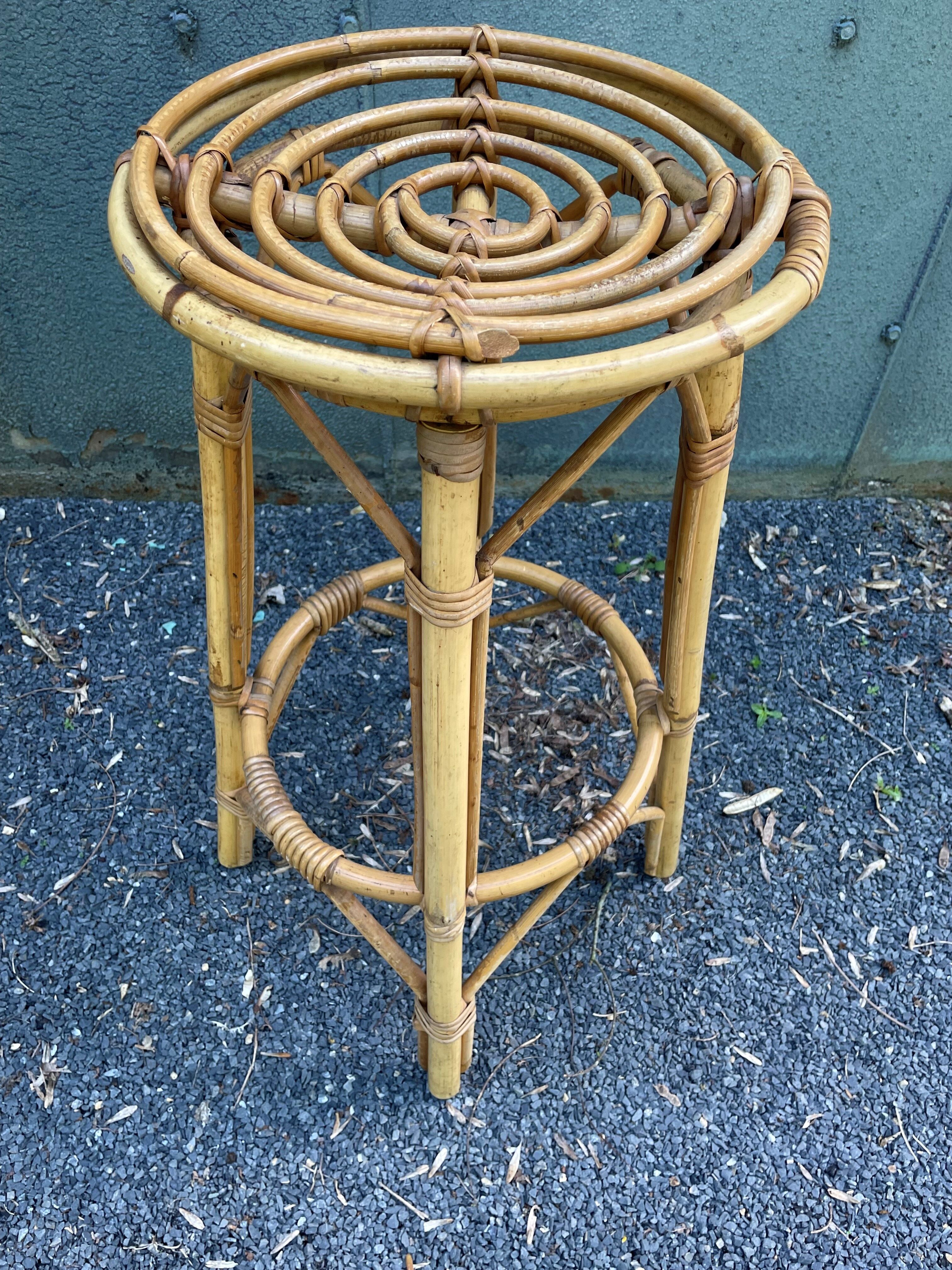 Vintage rattan bar stool