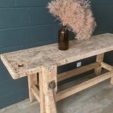 Antique workbench in light wood