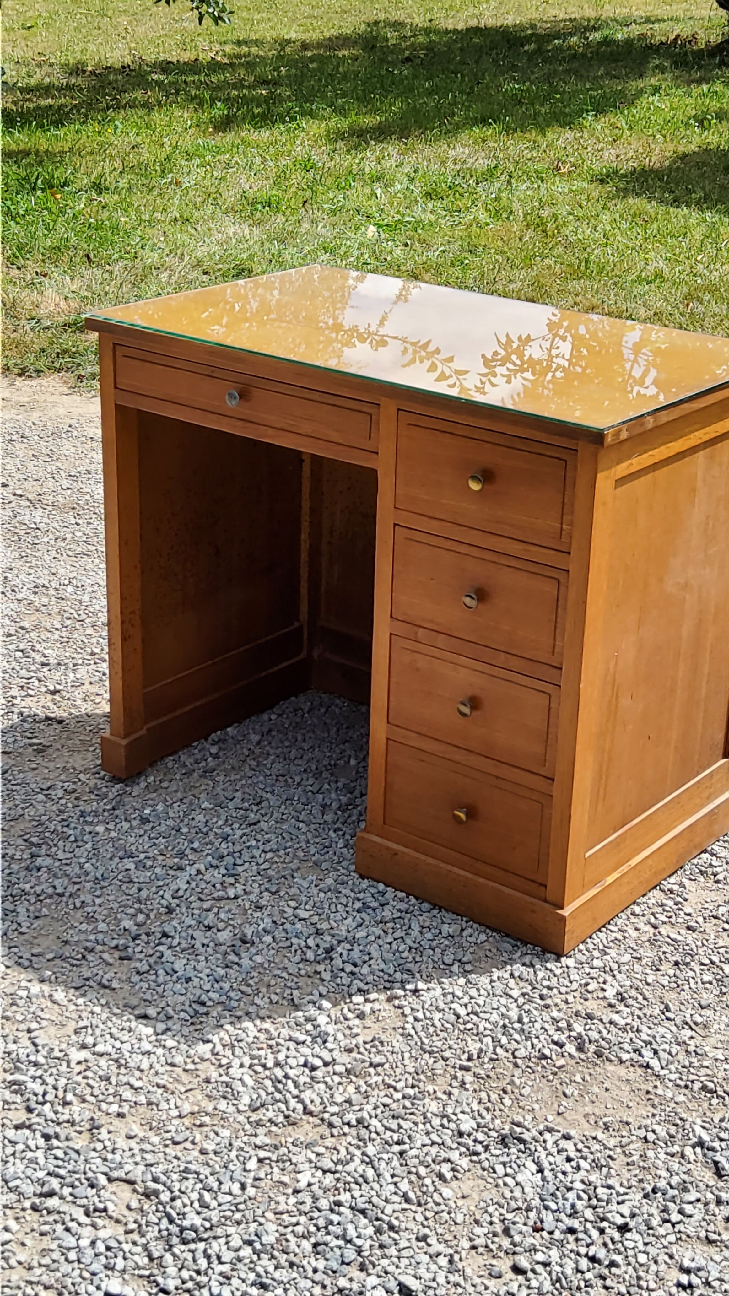 Office of the 50s in blond oak 1 box 5 drawers