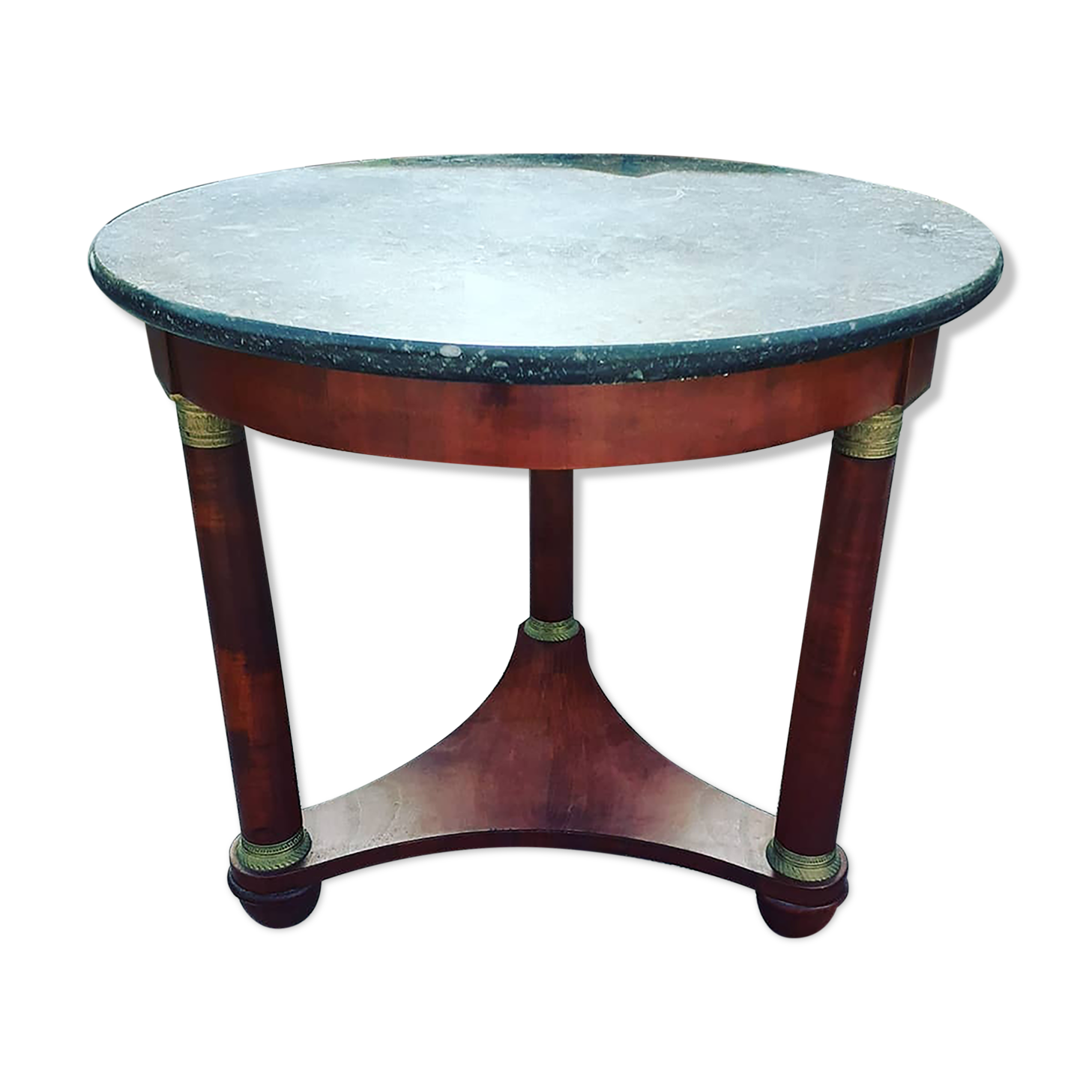 Ancient Gueridon with marble top side table empire style