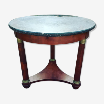 Ancient Gueridon with marble top side table empire style