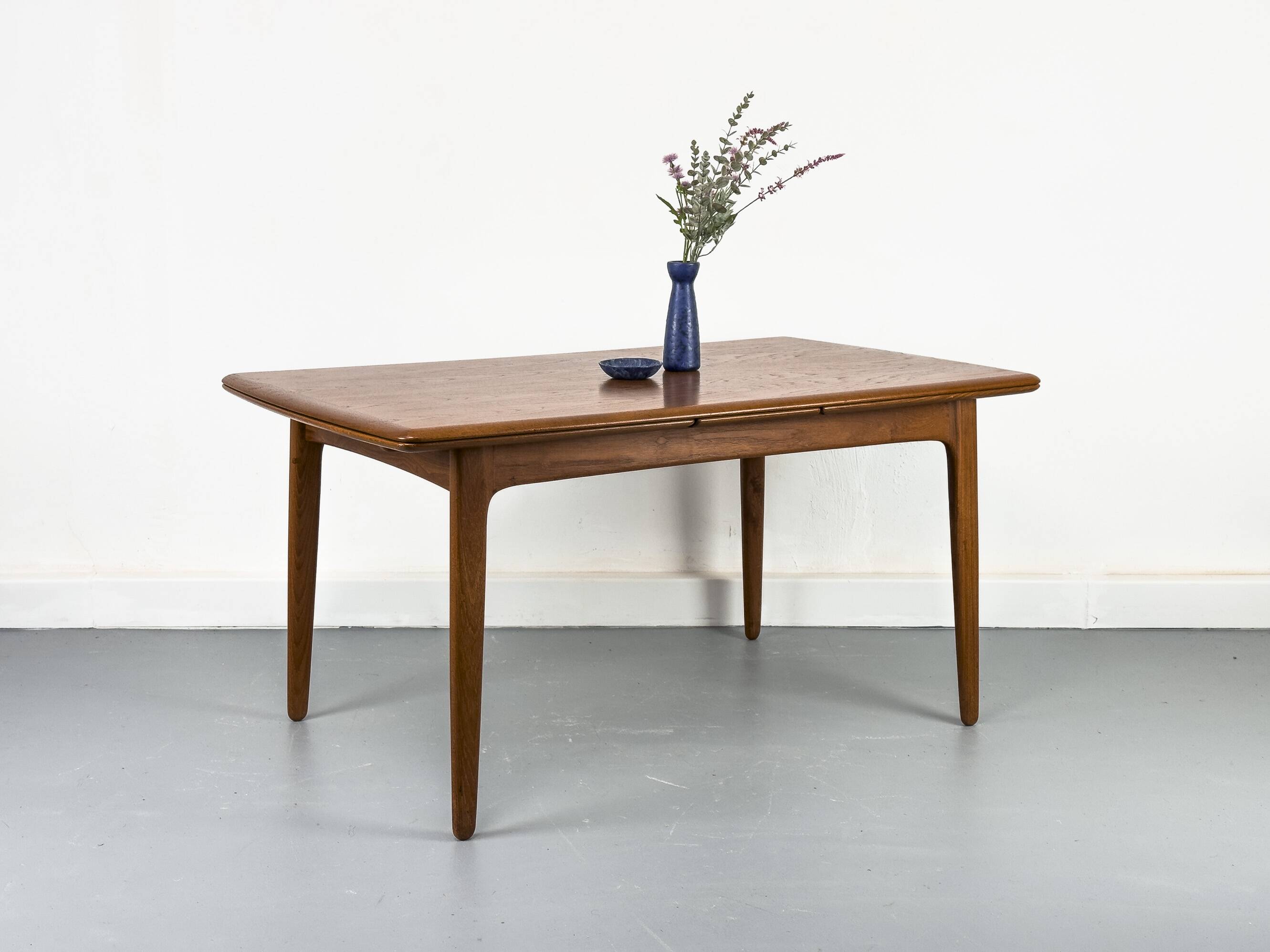Teak Extendable Dining Table by Svend Aage Madsen for K. Knudsen & Son, 196