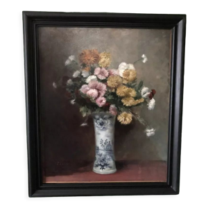 Bouquet de fleur peinture huile
