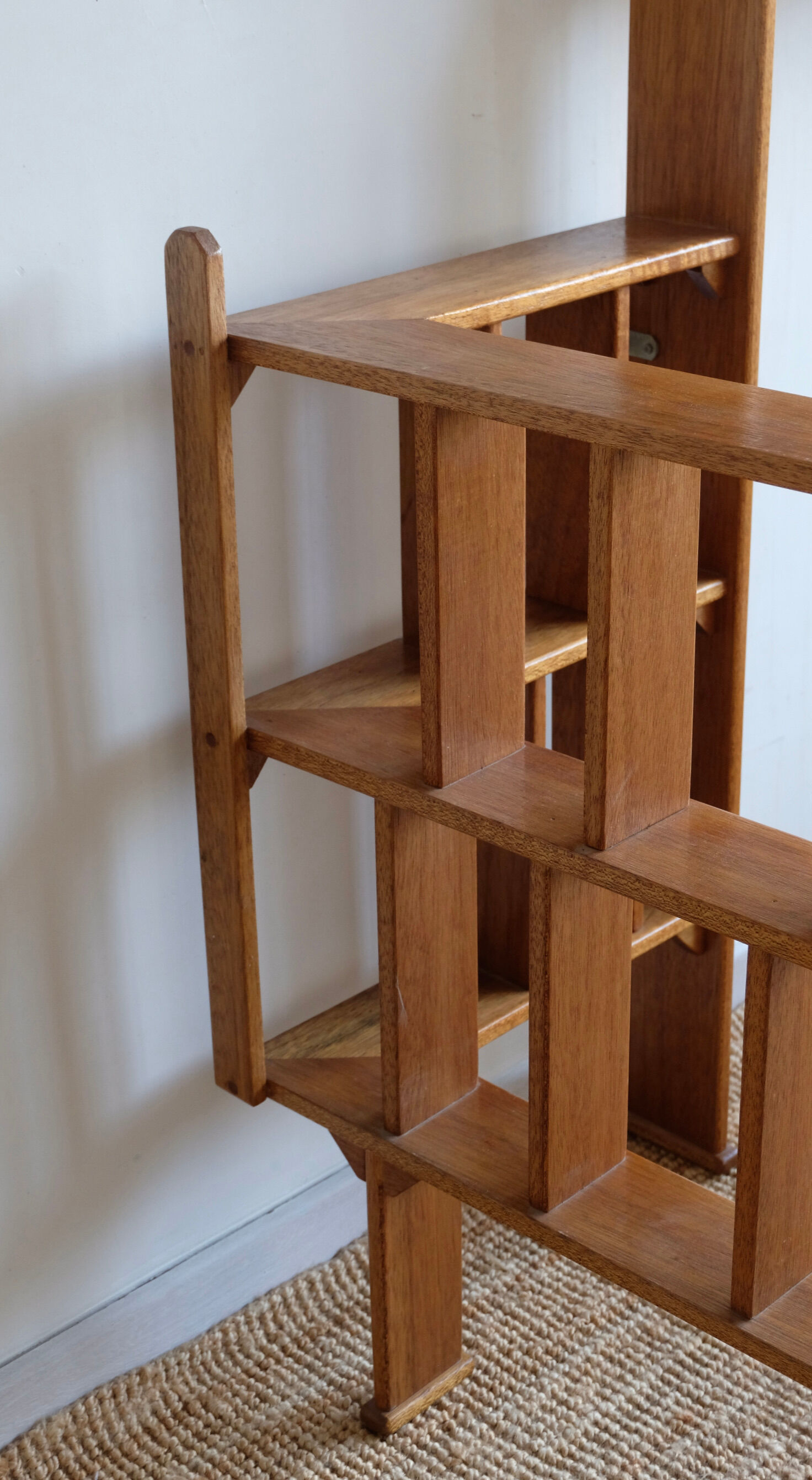 Wooden corner shelves