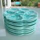 Lot de 11 assiettes à huitres de Gien
